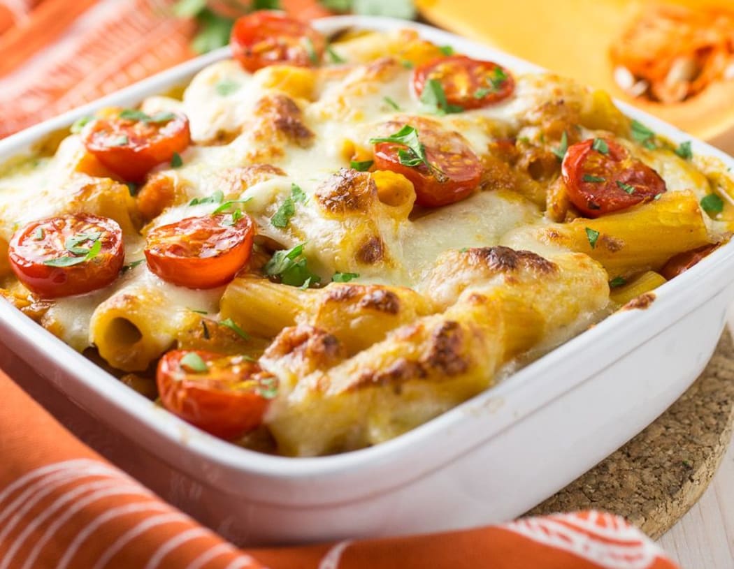 Baked Pasta with Rosemary Pumpkin & Mozzarella