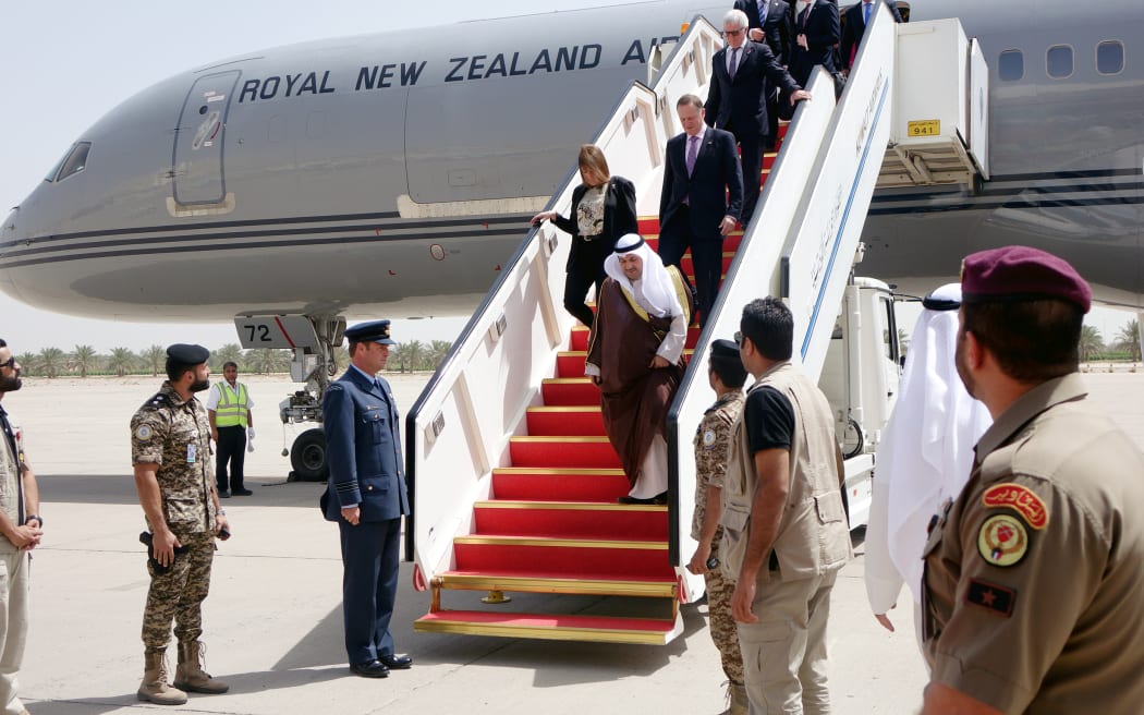 John and Bronagh Key are given a red carpet welcome in Kuwait.