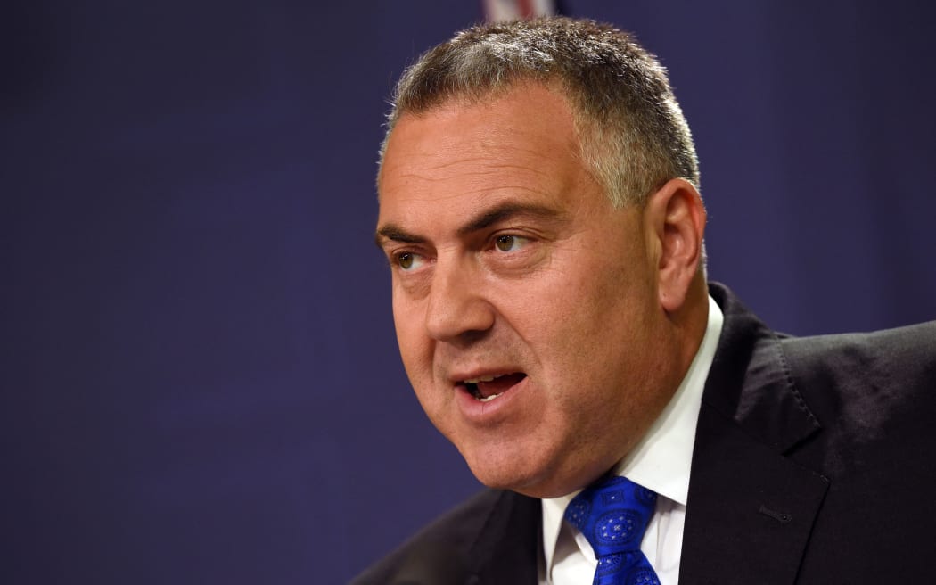 Former Australian Treasurer Joe Hockey speaks during a press conference in Sydney on September 2, 2015.
