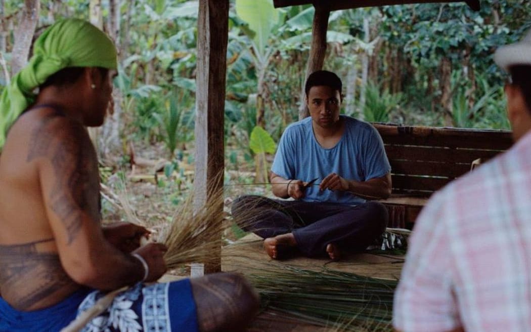Neil Amituanai's character, Adam, getting salu lessons