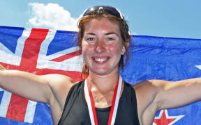 The New Zealand lightweight single sculler Zoe McBride.