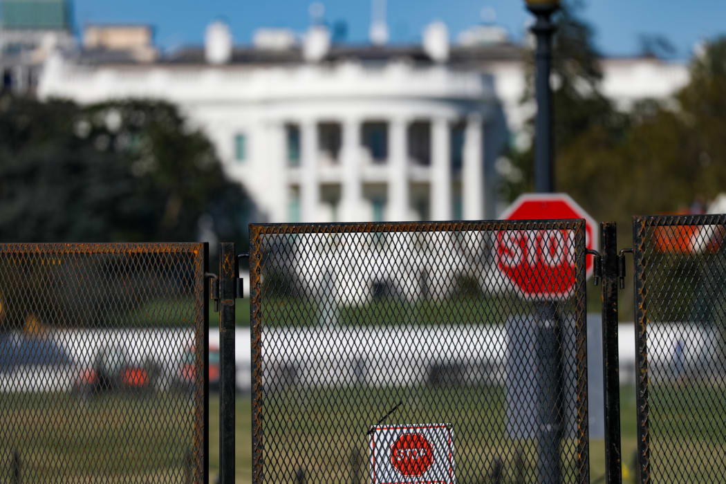 Tall fencing and strict security measures were taken at the White House for voting day.