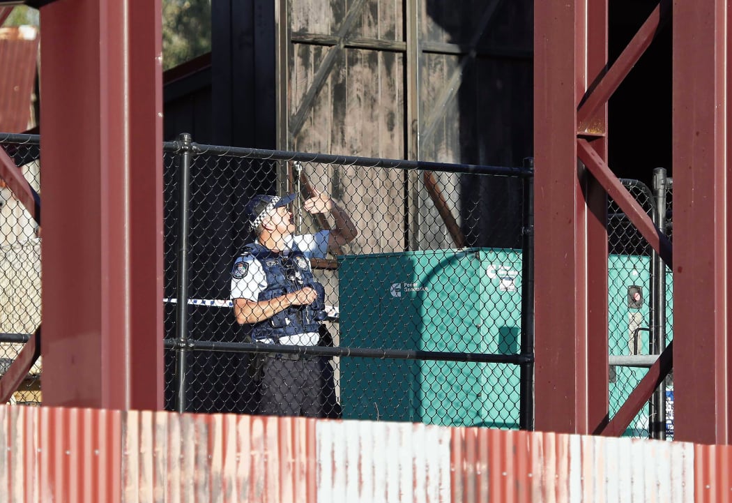 Police at the scene of the accident at Dreamworld on Australia's Gold Coast.