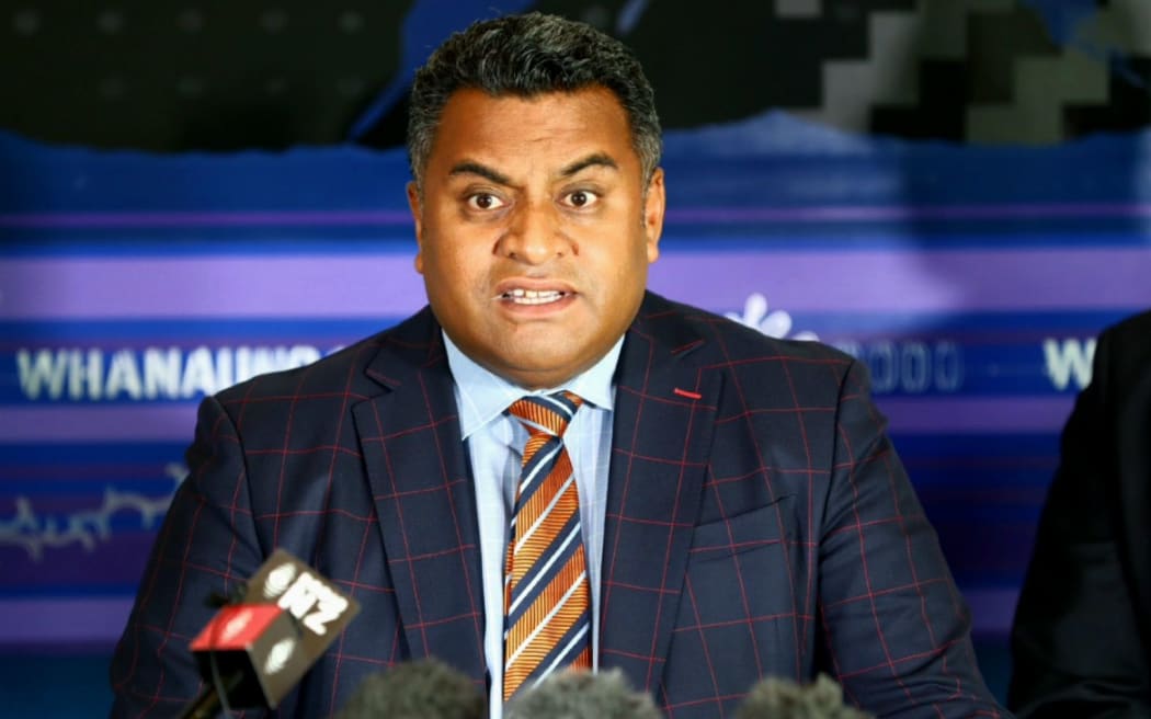 Justice Minister Kris Faafoi at a pre-Budget law and order announcement at Manukau police station on 8 May 2022.