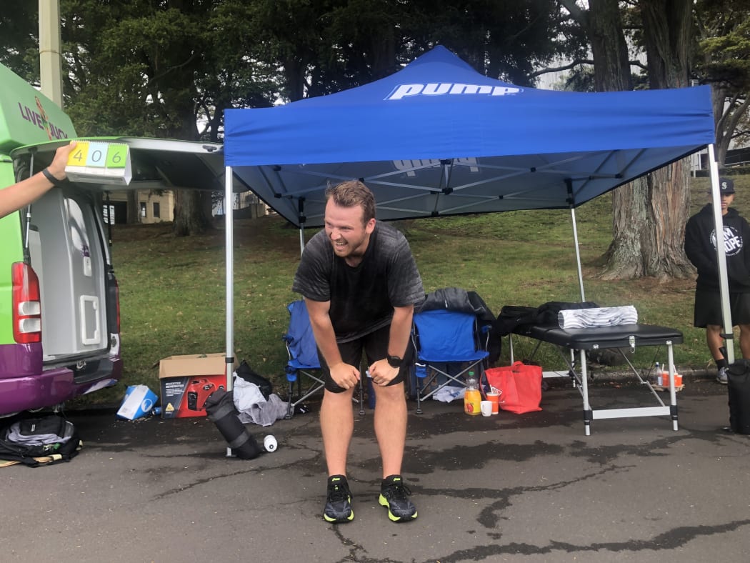 Matt Fenn ran 654 kilometres around the Auckland Domain, one kilometre for every Kiwi who committed suicide last year.