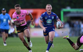 Tanah Boyd in action for the Warriors against the Panthers in the Knock On Effect NSW Cup at Mount Smart Stadium, 21 June 2025. 
Photo: Andrew Cornaga / Photosport