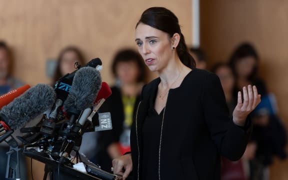 Jacinda Ardern speaks to  Cashmere High School students.