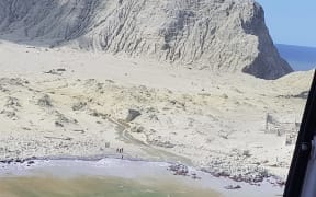 A picture taken on White Island by search and rescue teams after it erupted on 9 December.