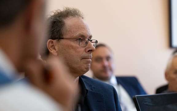 RNZ Chief Executive Paul Thompson gives evidence before the Economic Development Select Committee in February 2024.