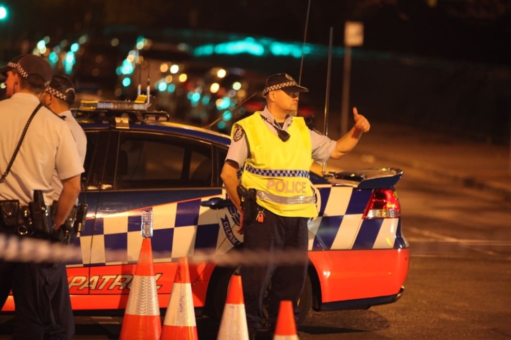 Police at the scene of the fatal shooting in Parramatta on Friday.