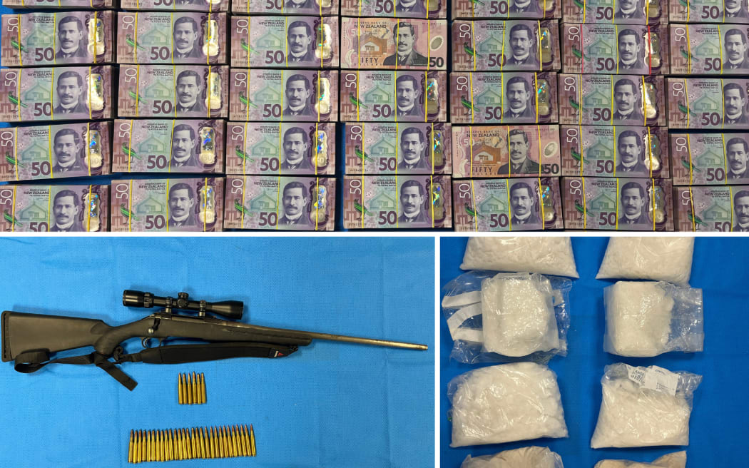 As a part of Operation Elusive, police have seized approximately 10.5 kilos of methamphetamine, other drugs including GBL and cocaine, more than $500,000 in cash, a firearm, and ammunition.