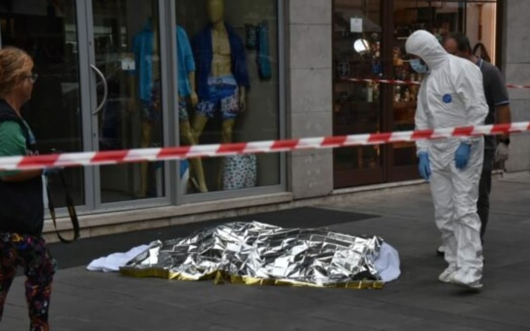 The local police released the picture of the scene following the attack