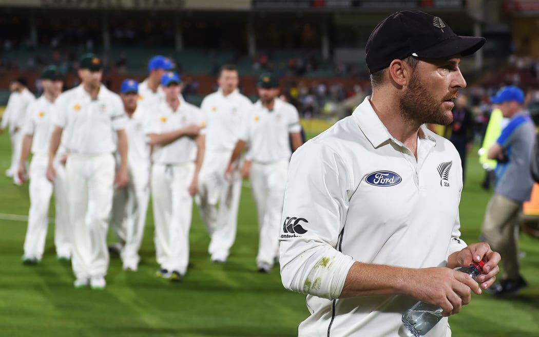 Brendon McCullum at the conclusion of play on Day 3 after losing the 3rd cricket test match between New Zealand Black Caps and Australia. Sunday 29 November 2015.