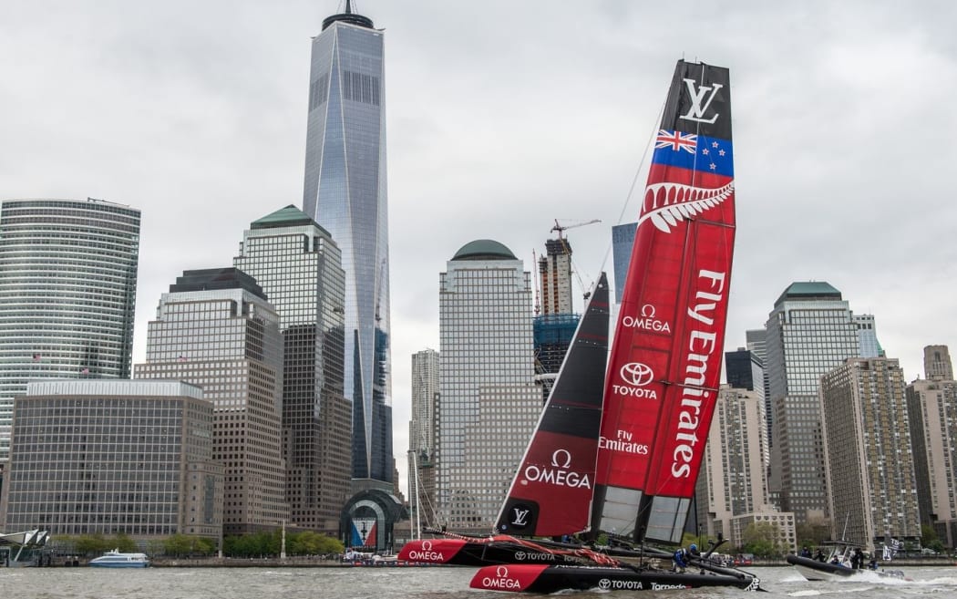 Team New Zealand racing in New York.