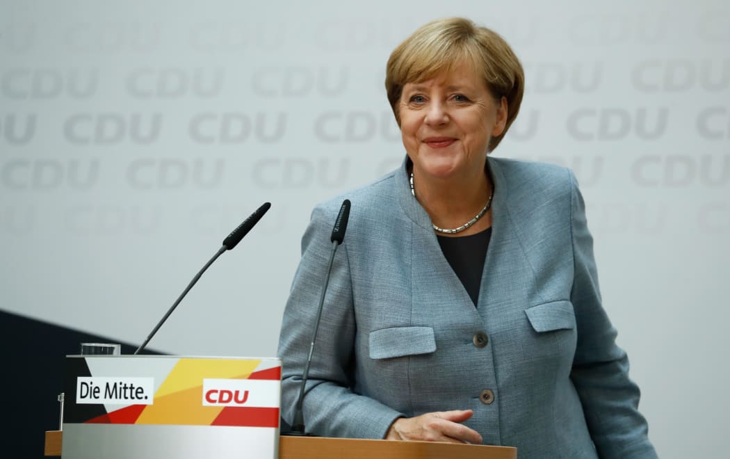 German Chancellor Angela Merkel a day after the election. 25 September 2017