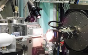 As electrons fly around the synchrotron ring at almost the speed of light, they are deflected by magnets and exit at beam lights, where scientists use the light source to probe their samples.