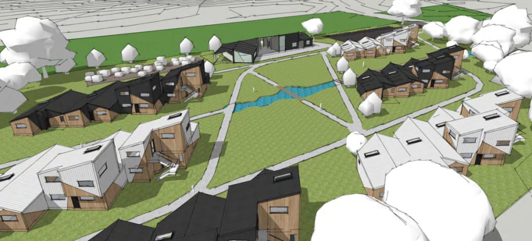 An artist's rendering of what Tuhoe's eco-village may look like. Photo supplied