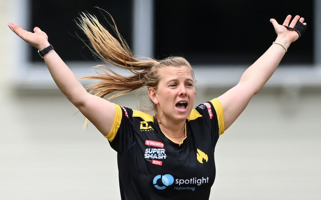 Leigh Kasperek playing for Wellington.