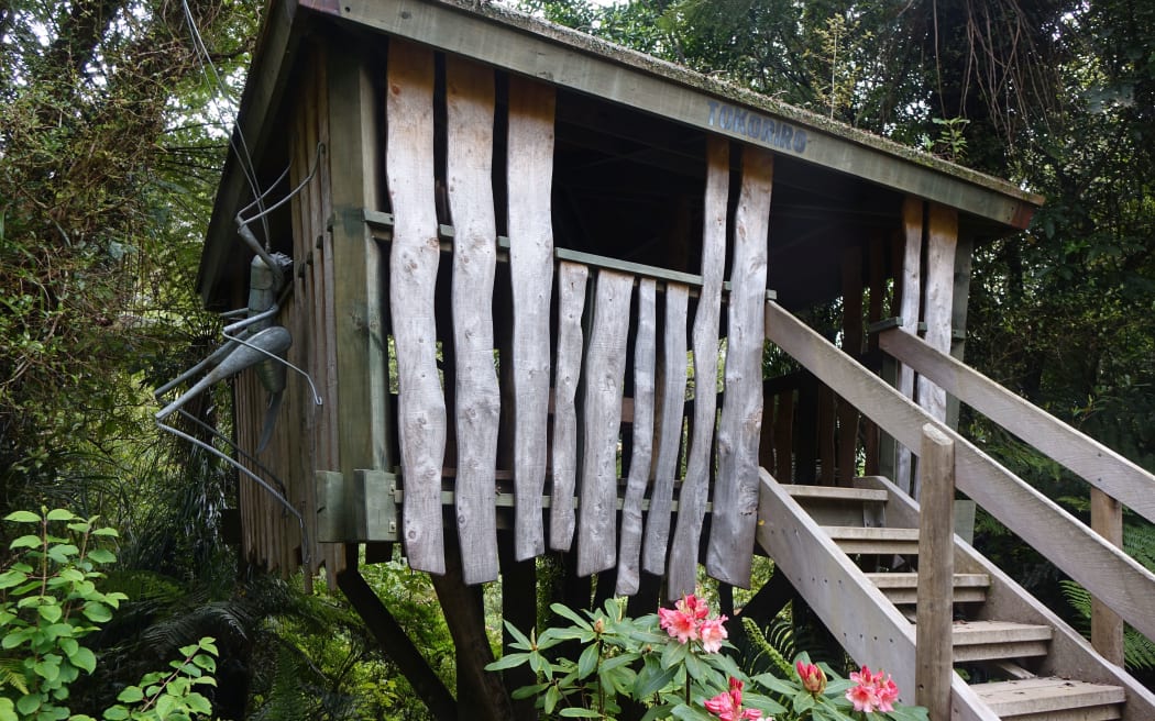 The grounds now include a series of rustic treehouses for kids to explore
