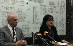 Mana candidates Annette Sykes and Te Hamua Nikora.
