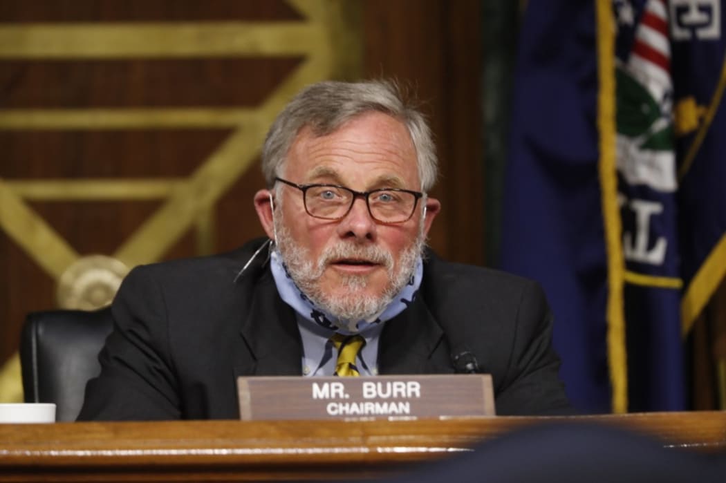 WASHINGTON, DC - MAY 05: Chairman Richard Burr, (R-NC), gives opening remarks at a Senate Intelligence Committee hearing for a nomination hearing for Rep. John Ratcliffe, R-Texas, on May 5, 2020 in Washington, DC.