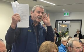 Former councillor Murray Guy was removed from Monday's meeting for being "disoirderly". Photo: Alisha Evans/SunLive. [via LDR Single use only]