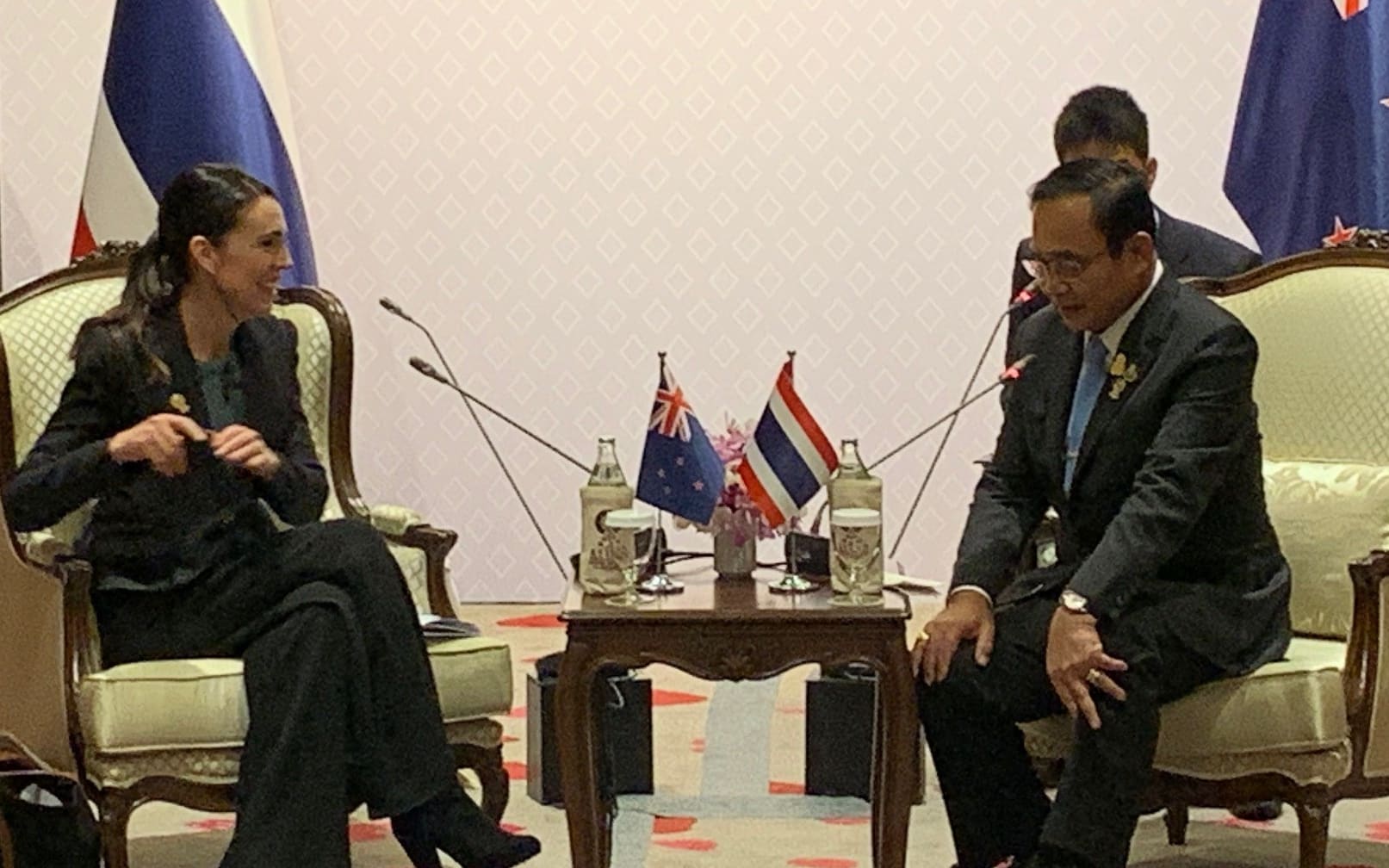 Prime Minister Jacinda Ardern meeting with Thai Prime Minister Prayut Chan-o-cha in Bangkok for the East Asian Summit.