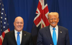 Christopher Luxon and Donald Trump.