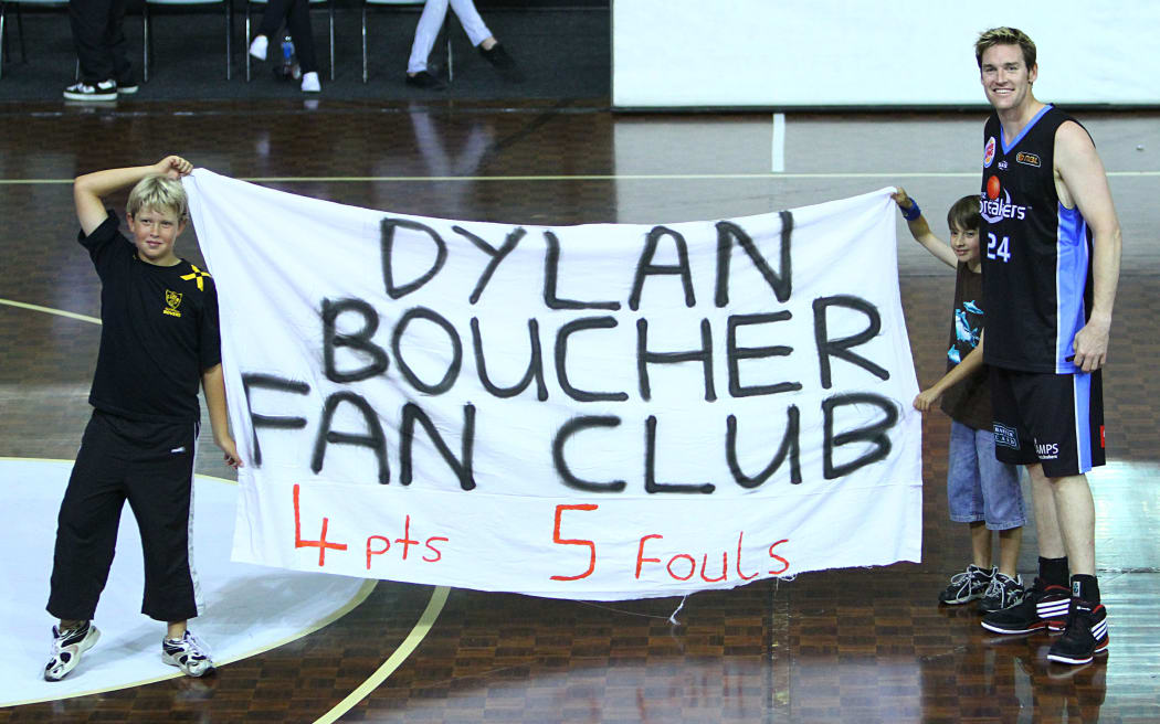 Breakers' Dillon Boucher poses for a photo with his fans in 2010.