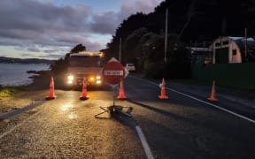 Road closure at Shelly Bay fire