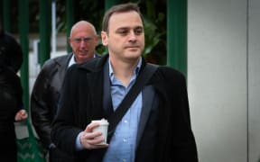 Lecretia Seales husband Matt Vickers, walking into High Court. 27/05/2015