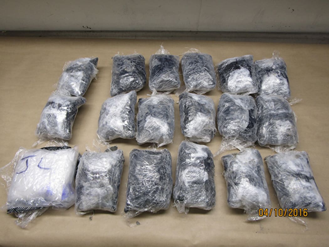 Eighteen plastic bags were found in the package.