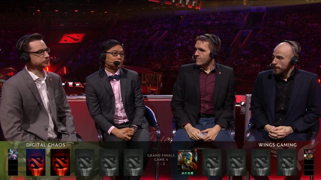 A group of analysts help viewers understand how the teams' drafts can be expected to affect the game.