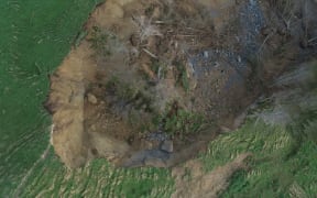 A large slip has swept away a section of Tiniroto Road between Rockhill Road and Parikanapa Road on the East Coast, leaving it impassable.