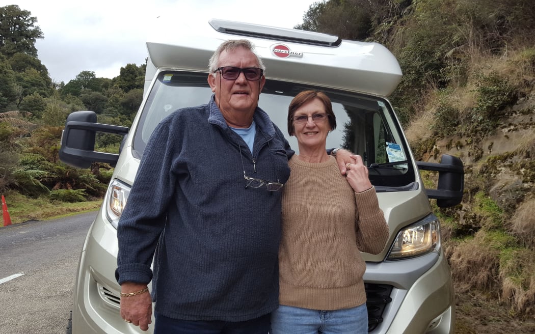 Australian Peter Wiltshire and his wife had not expected to drive on a metal road.