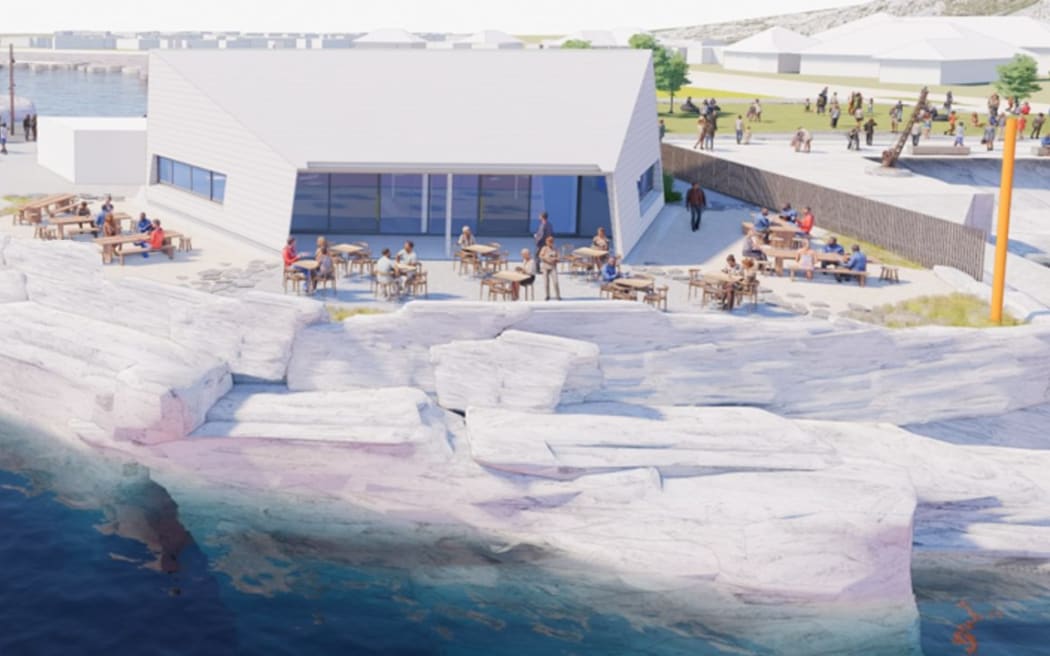 An artist’s impression of what the completed redevelopment of Kaikōura’s Wakatu Quay could look like.