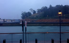 Gisborne's port as the rain starts to set in.