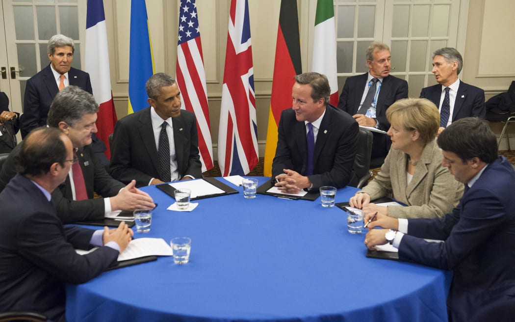 Leaders at the NATO summit said the military alliance stands with Ukraine.