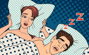 snoring cartoon