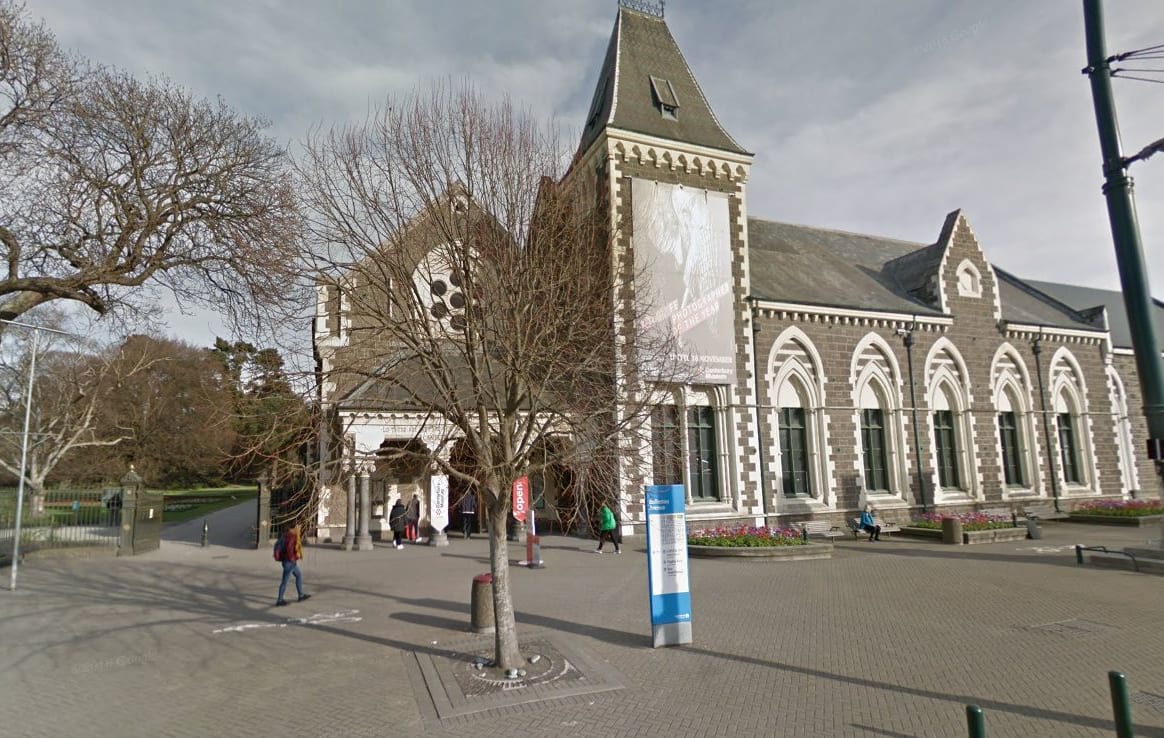 Canterbury Museum, at the entrance to the botanic gardens.