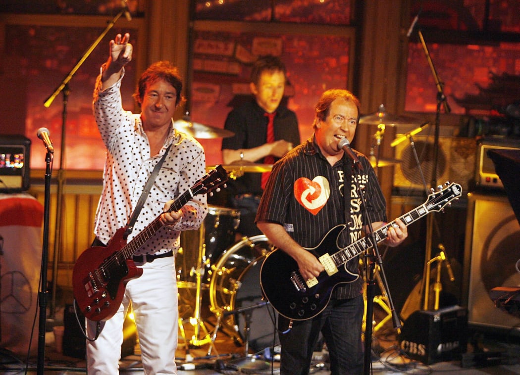The Buzzcocks, with Steve Diggle (L), Pete Shelley, and Danny Farrant (rear).