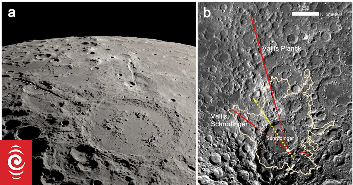 'Grand Canyons' of the moon took just 10 minutes to carve - study | RNZ ...