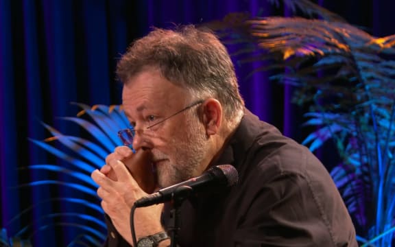 Bob Bickerton plays koauau ponga ihu