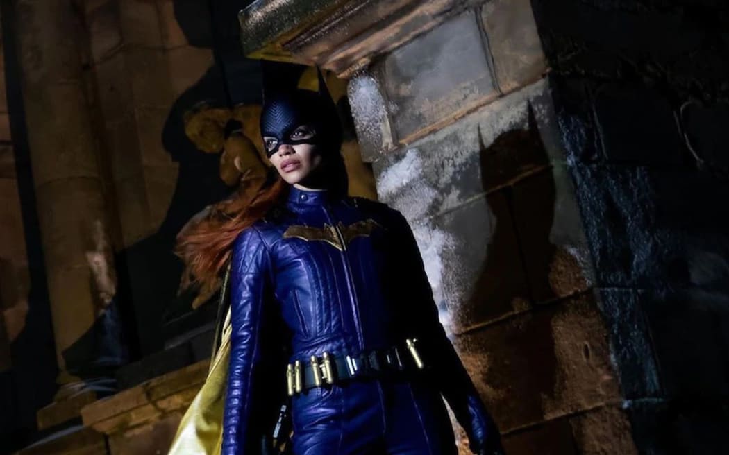 A promo image from the now-shelved 2022 film Batgirl starring Leslie Grace as Barbara Gordon aka Batgirl.