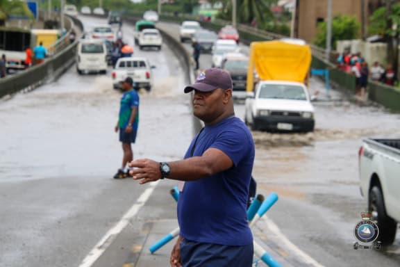 Operations in Nausori earlier this morning
