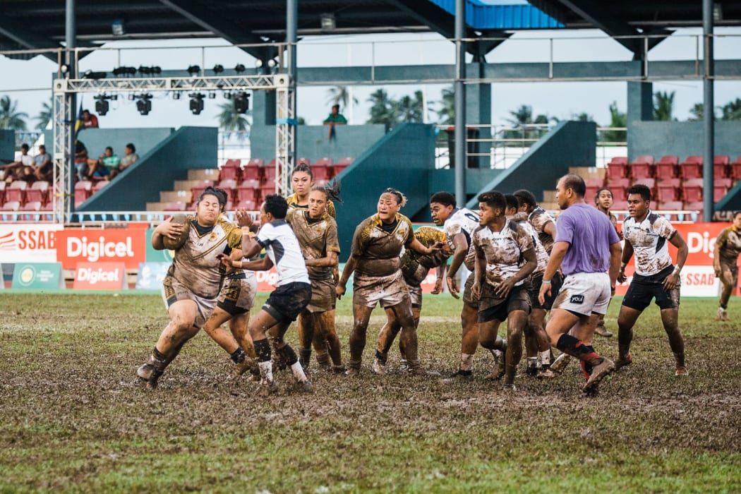 Heavy rain and two days of rugby league nines did not do Apia Park any favours.