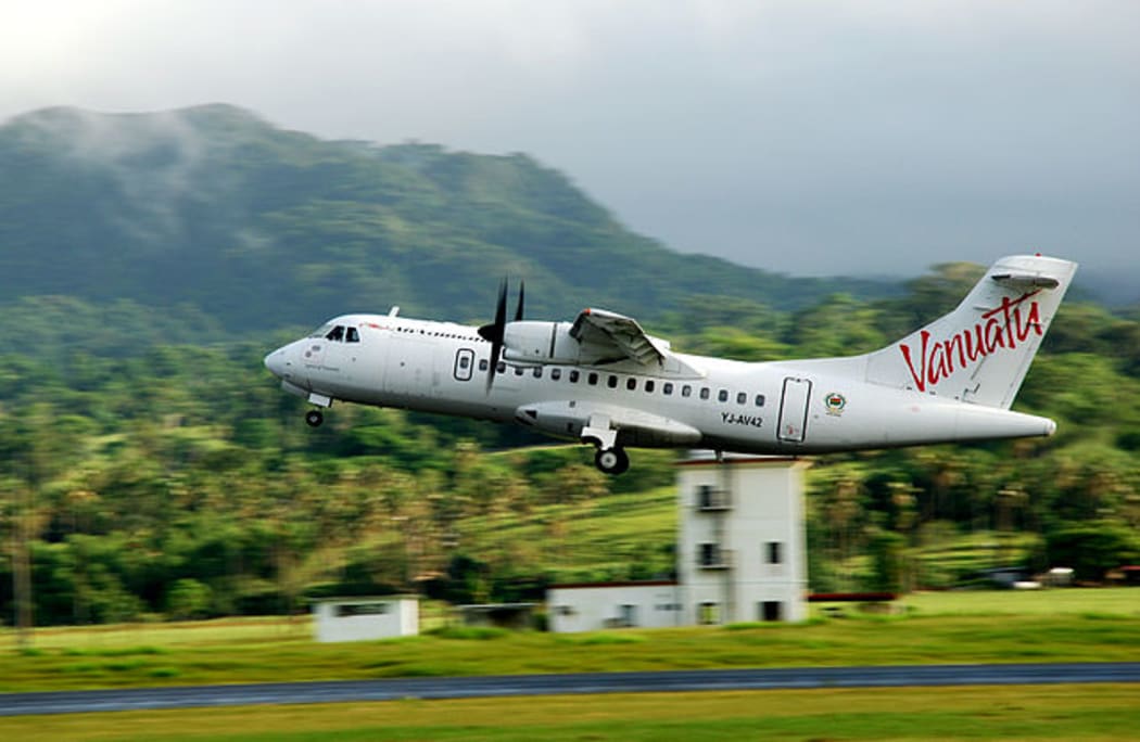An Air Vanuatu plane taking off