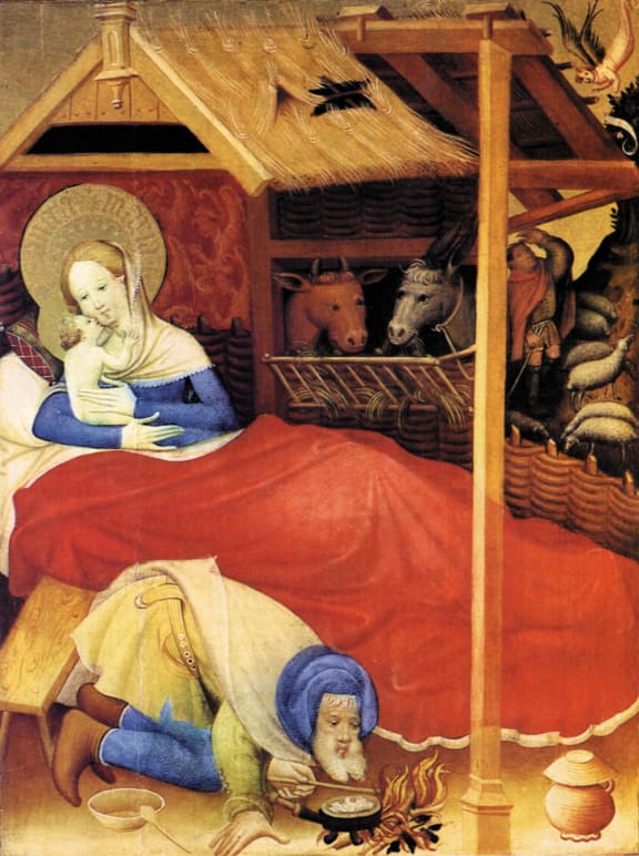 Birth of Christ, painting by Conrad von Soest, 1404