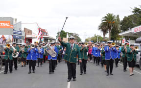 Kaikohe’s Piriwiritua Rātana brass band led the hīkoi, giving it an almost festive atmosphere.