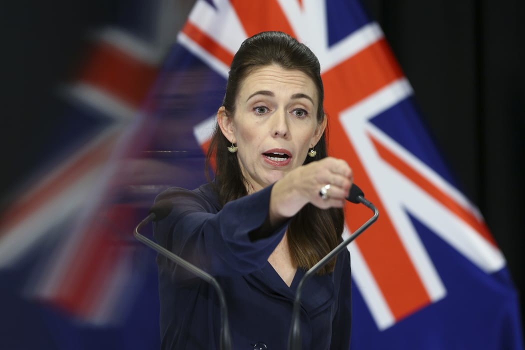 Prime Minister Jacinda Ardern speaks to media during a press conference at Parliament on April 05, 2020. New Zealand was placed in complete lockdown and a state of national emergency was declared on Thursday 26 March to stop the spread of COVID-19 across the country.